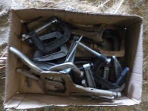 LOT 110 BOX OF C CLAMPS & VISE GRIP CLAMPS