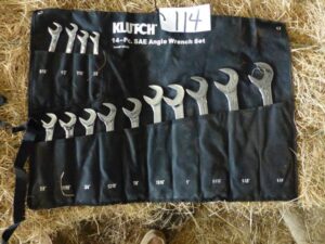 LOT 114 KLUTCH 14 PC SAE ANGLE WRENCH SET