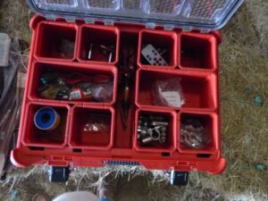 LOT 121 2 BOXES OF VARIOUS TOOLS & SUPPLIES 