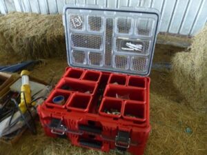 LOT 121 2 BOXES OF VARIOUS TOOLS & SUPPLIES 