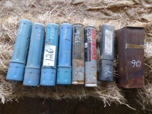 LOT 126 4 WELDING ROD GUARD HOLDERS & MISC WELDING RODS