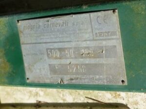 LOT 5 PIOGGIA CARNEVALI S.P.A.TRAVELING GUN HOSE REEL 