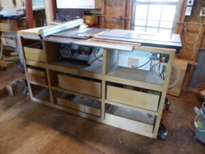 LOT 57 HOMEMADE WORK TABLE 