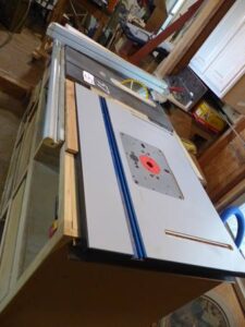 LOT 57 HOMEMADE WORK TABLE 