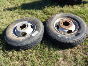 LOT 88 2 16" 8 HOLE DUALLY SPARE TIRES