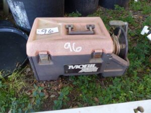 LOT 96 RIDGID MOBIL AIR BOX W/HOSE REEL AND ROUTER TABLE