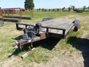 LOT 4315 2002 FALCON 18 FT BUMPER PULL CAR HAULER 