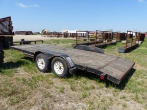 LOT 4315 2002 FALCON 18 FT BUMPER PULL CAR HAULER 