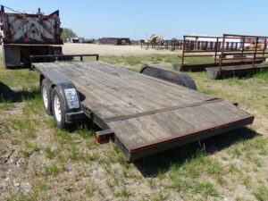 LOT 4315 2002 FALCON 18 FT BUMPER PULL CAR HAULER 