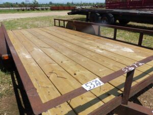 LOT 5372 16 FT SHOPMADE LOWBOY TRAILER 