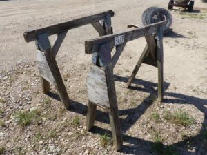 LOT 5613 2 WOODEN SAW HORSES