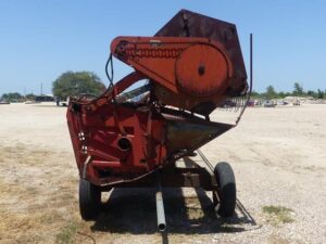 LOT 5883 CASE 1010 20 FT GRAIN PLATFORM WITH HEADER TRAILER 